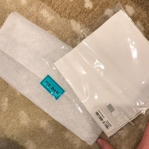 Brand new! Tie Bar Solid White Twill Pocket Square